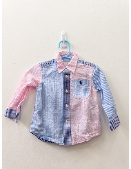 camisa rayas celestes azules y rosadas