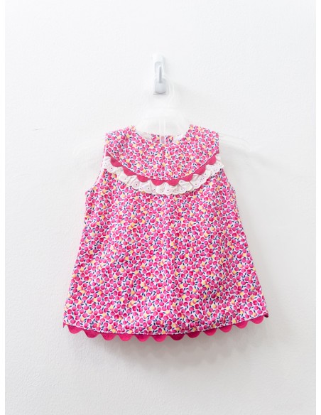 vestido manzanas fucsias