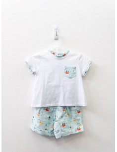 set camisa blanca y short de barquitos