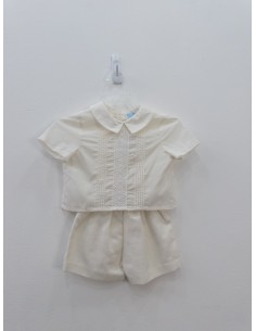 set camisa blanca y short blanco