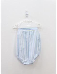 monito rayas celestes con blanco