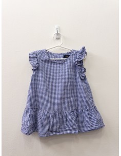 blusa cuadros azules y blancos