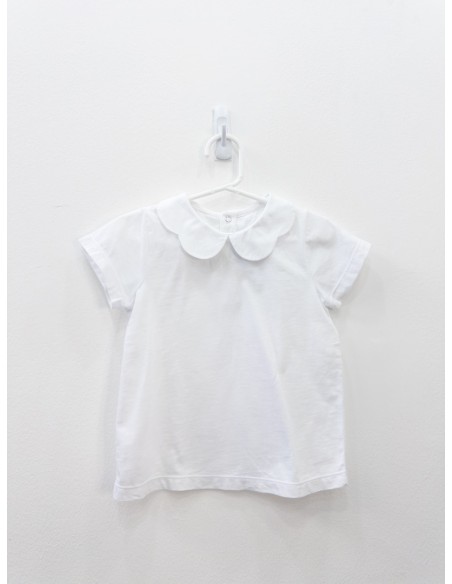 blusa blanca con cuello