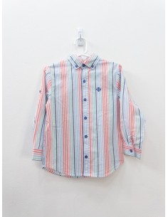 camisa rayas rojas verdes y azules