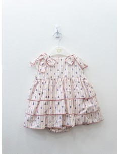 vestido rayas rosadas con anclas azules