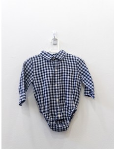 camisa cuadros azules y blancos