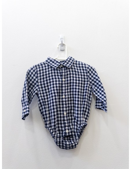 camisa cuadros azules y blancos