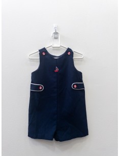 enterizo azul oscuro y barquitos