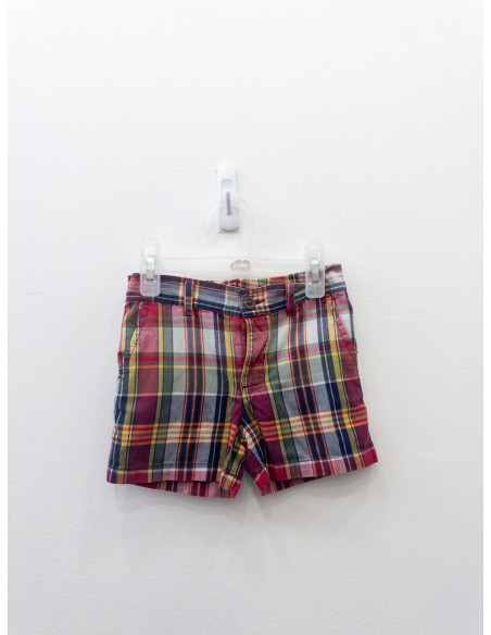 short cuadros rojos y verdes