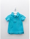 camiseta polo turquesa