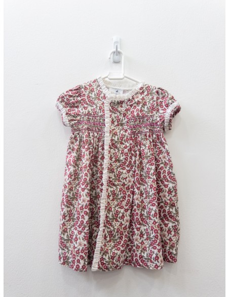 vestido beige flores concho de vino