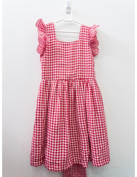 vestido cuadros rojos