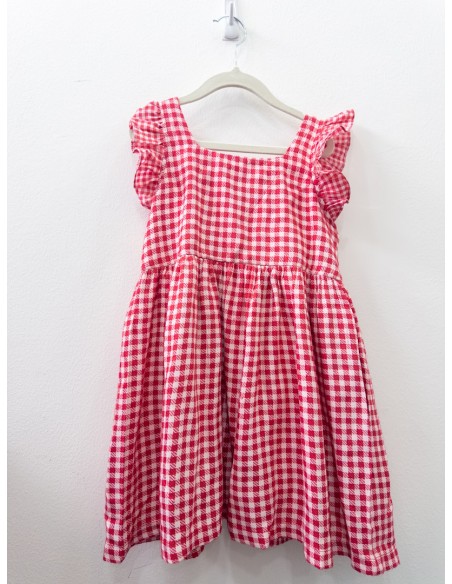 vestido cuadros rojos