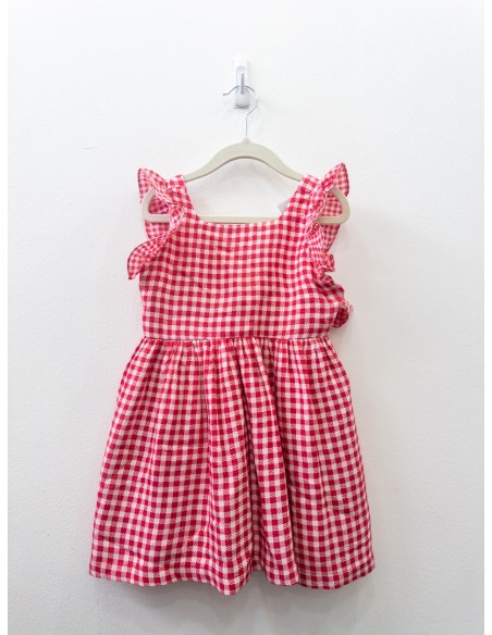 vestido cuadros rojos
