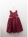 vestido concho de vino con encaje