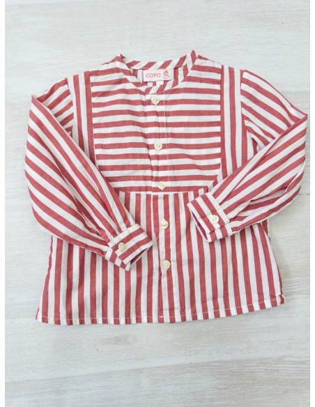 camisa rayas rojas