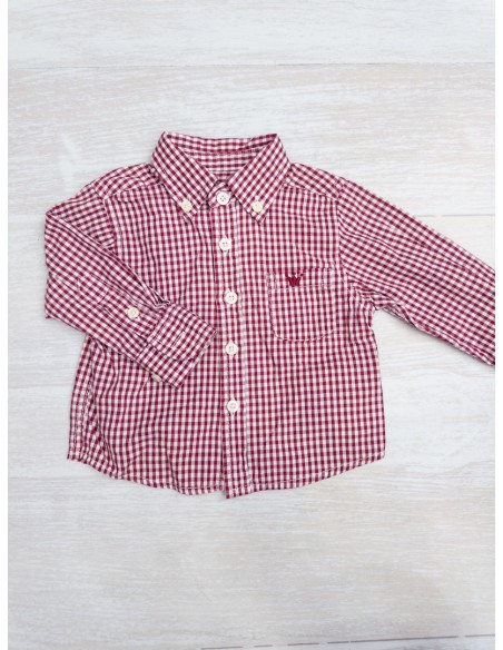 camisa cuadros concho de vino