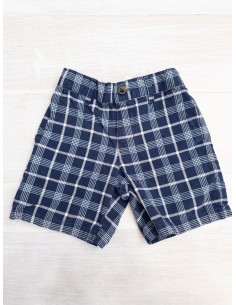 short azul con rayas