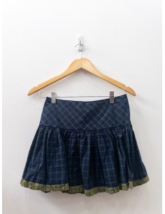 set falda y top escoces, verde