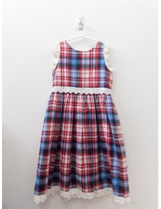 vestido navideño con celeste