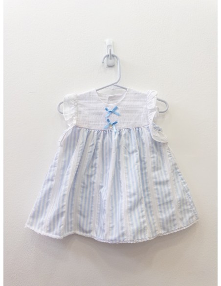 vestido rayas celestes