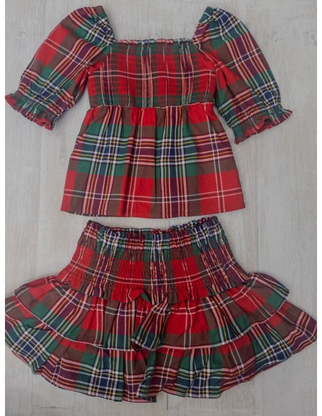 set falda y top de navidad