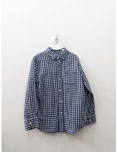 camisa manga larga cuadros azules con blanco