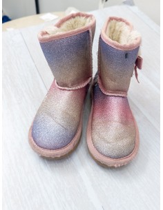 botas lila y rosa brillitos