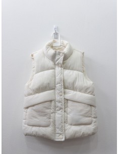 vest acolchado blanco