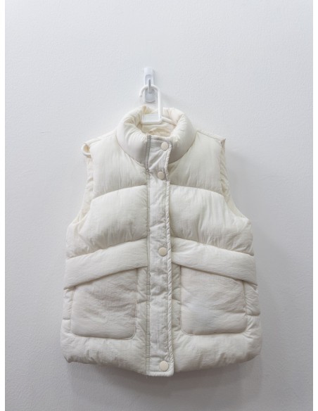 vest acolchado blanco