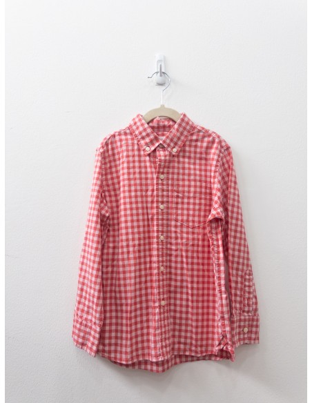 camisa manga larga cuadros rojos