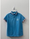 camiseta tipo polo celeste