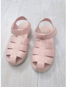zapatillas rosadas con escarcha