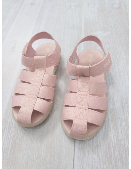zapatillas rosadas con escarcha