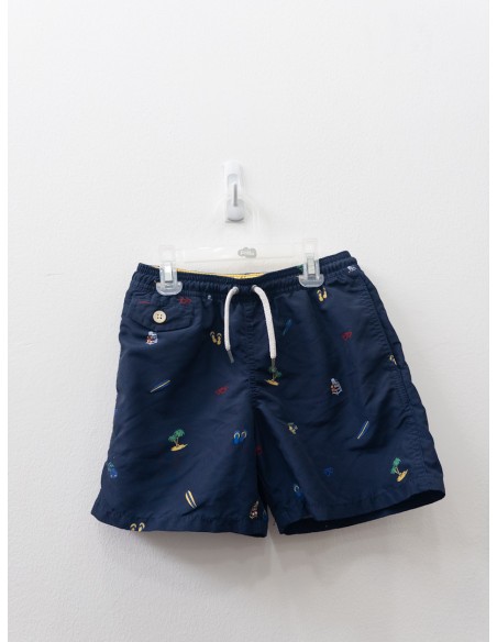 pantalon de baño azul con palmeras gafas