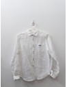 camisa manga larga blanca lino