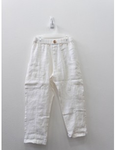 pantalon lino blanco