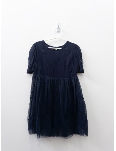 vestido azul con estrellas