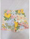 pantalon de bano flores amarillas con coral