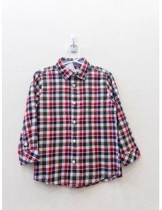 camisa cuadros rojos verdes y beige