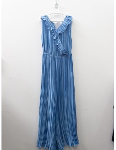 jumper plisado celeste