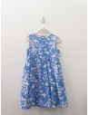 vestido celeste con mariposas blancas
