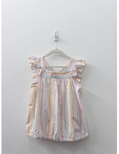 set pantalon y blusa rayas pasteles