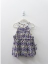 set pantalon y top beige con morado