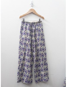 set pantalon y top beige con morado 2