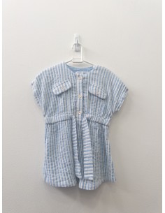 vestido rayas celestes