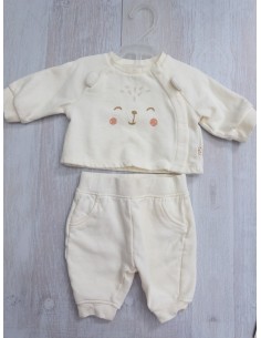 set sueter y calentador blanco