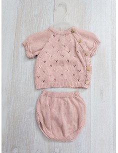 set tejido rosado