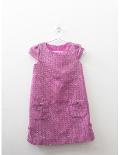 vestido fucsia con lentejuelas