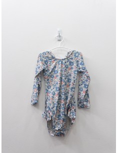 pantalon de bano flores azules